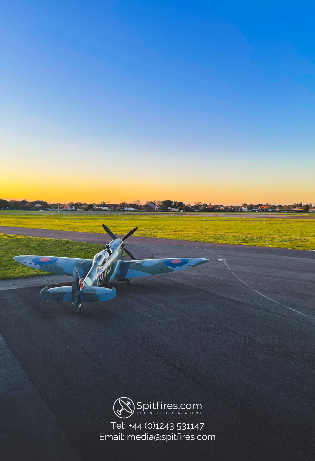 Two seat spitfire GILDA at dusk