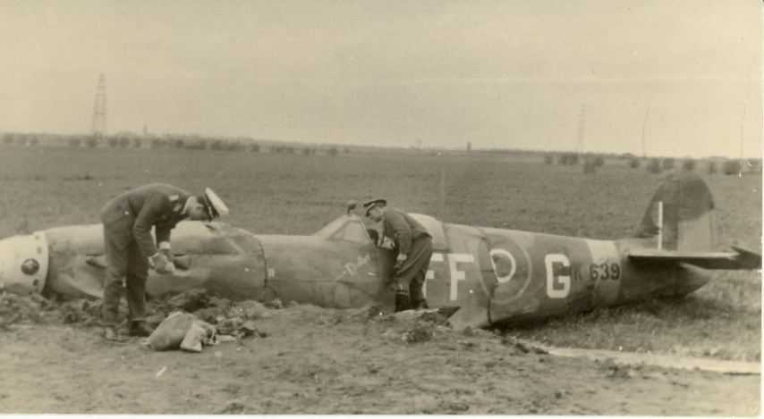 A crashed Mk9 Spitfire