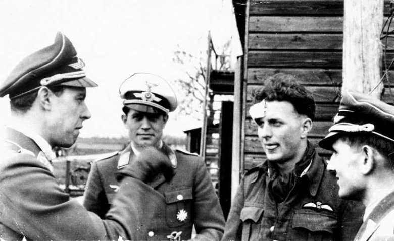 German pilots speaking to RAF Spitfire pilots
