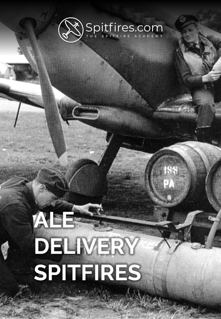 A spitfire pilot sits on the wing of a Two Seat Spitfire