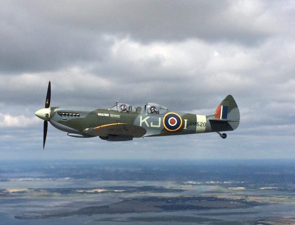 Two seat Spitfire GILDA used for spitfire flight experiences at Spitfires.com