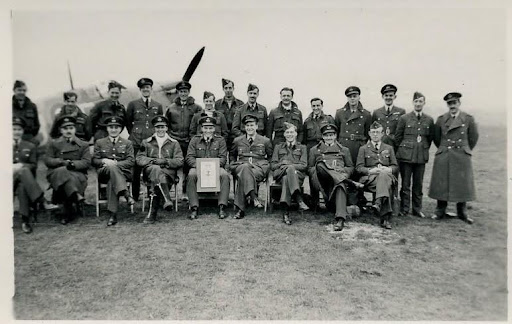 Bram Van Der Stok seated far left, 41 Squadron RAF Westhampnett December 1941 (photo from Wing Commander Bob Midlemiss DFC)