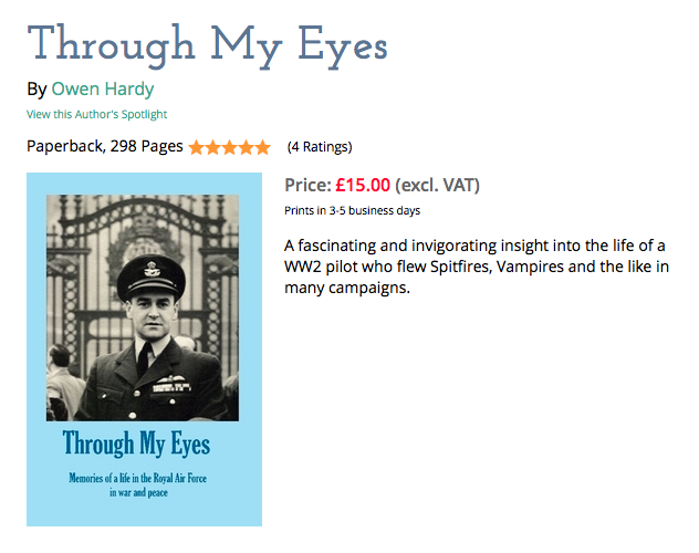 Wing Commander Owen Hardy Through My Eyes spitfire pilot