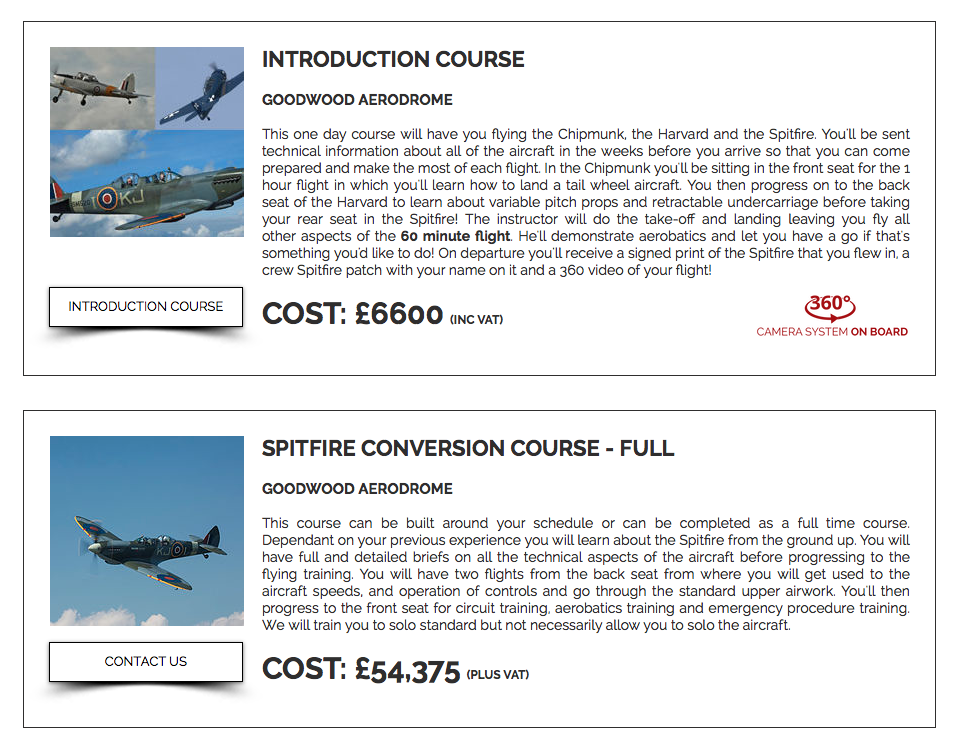 Spitfire training